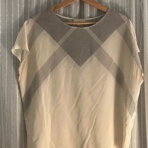Billy Reid Cream and Black Blouse